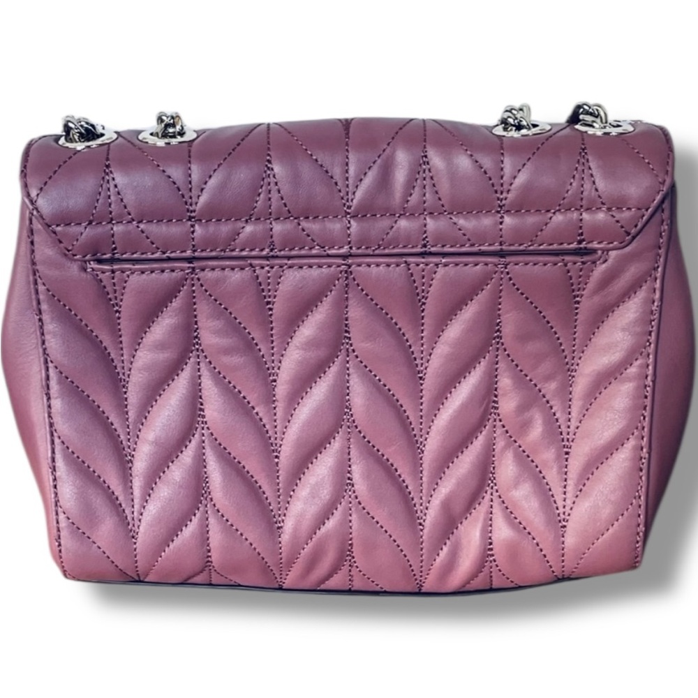 Kate Spade Briar Lane Plumberry Quilted Convertible Shoulder Bag & Wallet & COA - Picture 2 of 11